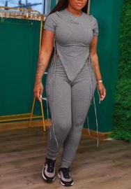 (Gray)2023 Styles Women Sexy&Fashion Spring&Summer TikTok&Instagram Styles Tassel Two Piece Suit