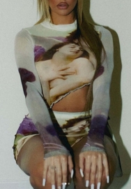 (Real Image)2023 Styles Women Sexy&Fashion Spring&Summer TikTok&Instagram Styles Print Two Piece Dress