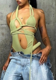 (Real Image)2023 Styles Women Sexy&Fashion Spring&Summer TikTok&Instagram Styles Bandage Bodysuit