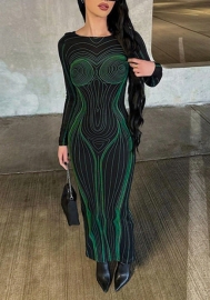 (Real Image)2023 Styles Women Sexy&Fashion Spring&Summer TikTok&Instagram Styles Backless Print Maxi Dress