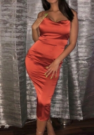 (Real Image)2023 Styles Women Sexy&Fashion Spring&Summer TikTok&Instagram Styles Silk Midi Dress