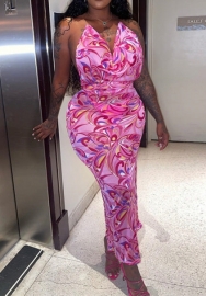 (Real Image)2023 Styles Women Sexy&Fashion Spring&Summer TikTok&Instagram Styles Halter Print Maxi Dress