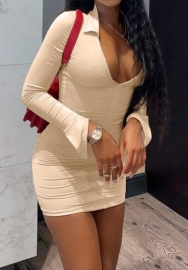 (Real Image)2023 Styles Women Sexy&Fashion Spring&Summer TikTok&Instagram Styles Long Sleeve Ruffle Mini Dress