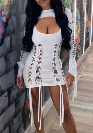 (White)2023 Styles Women Sexy&Fashion Spring&Summer TikTok&Instagram Styles Lace Up Club Dress