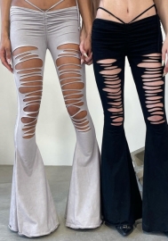 (Gray)(Real Image)2023 Styles Women Sexy&Fashion Spring&Summer TikTok&Instagram Styles Ripped Long Pants