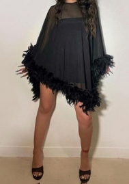 (Real Image)2023 Styles Women Sexy&Fashion Spring&Summer TikTok&Instagram Styles Black Hemi Casual Mini Dress