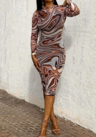 (Real Image)2023 Styles Women Sexy&Fashion Spring&Summer TikTok&Instagram Styles Print Long Sleeve Maxi Dress