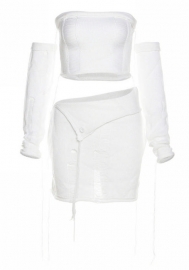 (Real Image)2023 Styles Women Sexy&Fashion Spring&Summer TikTok&Instagram Styles Ripped Sweater Dress