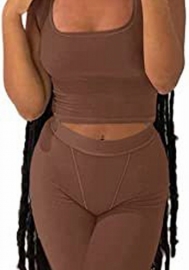 (Brown)2023 Styles Women Sexy&Fashion Spring&Summer TikTok&Instagram Styles Yoga Tracksuit Suit