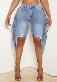 (Real Image)2023 Styles Women Sexy&Fashion Spring&Summer TikTok&Instagram Styles Tassel Jeans Midi Pants