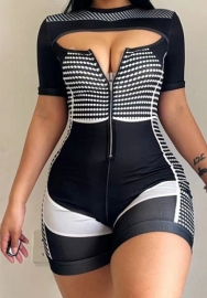 (Real Image)2023 Styles Women Sexy&Fashion Spring&Summer TikTok&Instagram Styles Front Zipper Cut Out Romper