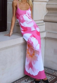 (Real Image)2023 Styles Women Sexy&Fashion Spring&Summer TikTok&Instagram Styles Print Floral Maxi Dress