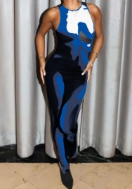 (Blue)2023 Styles Women Sexy&Fashion Spring&Summer TikTok&Instagram Styles Print Strap Jumpsuit