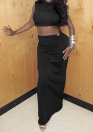 (Black)2023 Styles Women Sexy&Fashion Spring&Summer TikTok&Instagram Styles Solid Color Maxi Dress