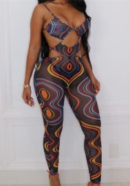 (Real Image)2023 Styles Women Sexy&Fashion Spring&Summer TikTok&Instagram Styles Print Jumpsuit