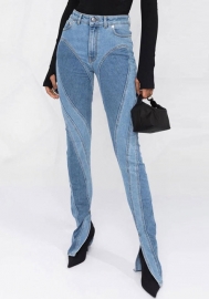 (Real Image)2023 Styles Women Sexy&Fashion Spring&Summer TikTok&Instagram Styles Contrast Color Jeans Long Pants
