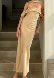 (Khaki)2023 Styles Women Sexy&Fashion Spring&Summer TikTok&Instagram Styles Cold Shoulder Maxi Dress