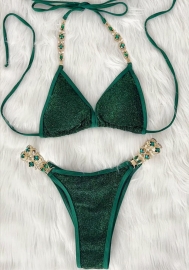 (Real Image)2023 Styles Women Sexy&Fashion Spring&Summer TikTok&Instagram Styles Sequins Bikini Set