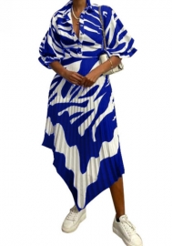 (Blue)2023 Styles Women Sexy&Fashion Spring&Summer TikTok&Instagram Styles Loose Casual Print Two Piece Dress