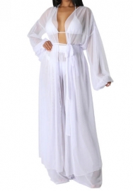 (White)2023 Styles Women Sexy&Fashion Spring&Summer TikTok&Instagram Styles Loose Casual Mesh Two Piece Suit