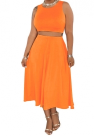 (Orange)2023 Styles Women Sexy&Fashion Spring&Summer TikTok&Instagram Styles Loose Two Piece Dress