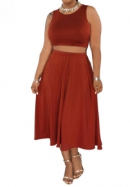 (Coffee)2023 Styles Women Sexy&Fashion Spring&Summer TikTok&Instagram Styles Loose Two Piece Dress