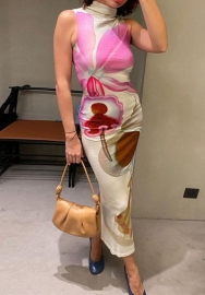 (Real Image)2023 Styles Women Sexy&Fashion Spring&Summer TikTok&Instagram Styles Print Maxi Dress