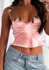 (Pink)2023 Styles Women Sexy&Fashion Spring&Summer TikTok&Instagram Styles Floral Strap Tank Tops