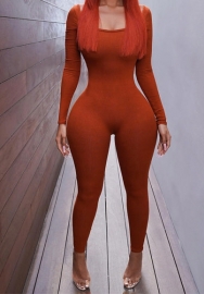 (Real Image)2023 Styles Women Sexy&Fashion Spring&Summer TikTok&Instagram Styles Backless Red Long Sleeve Jumpsuit