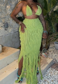 (Real Image)2023 Styles Women Sexy&Fashion Spring&Summer TikTok&Instagram Styles Tassel Maxi Dress