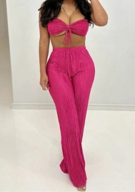 (Rose)2023 Styles Women Sexy&Fashion Spring&Summer TikTok&Instagram Styles Bar+Long Pants Two Piece Suit