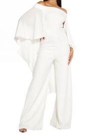 (White)2023 Styles Women Sexy&Fashion Autumn/Winter TikTok&Instagram Styles Solid Color Loose Jumpsuit