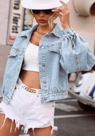 (Real Image)2023 Styles Women Christmas Sexy&Fashion Autumn/Winter TikTok&Instagram Styles Jeans Front Button Coat