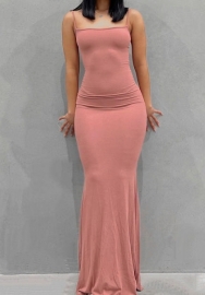 (Real Image)2023 Styles Women Sexy&Fashion Autumn/Winter TikTok&Instagram Styles Solid Color Maxi Dress