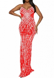 (Real Image)2023 Styles Women Sexy&Fashion Autumn/Winter TikTok&Instagram Styles  Sequins Mesh Maxi Dress