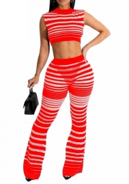 (Red)2023 Styles Women Sexy&Fashion Autumn/Winter TikTok&Instagram Styles  Mesh Two Piece Suit