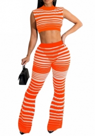 (Orange)2023 Styles Women Sexy&Fashion Autumn/Winter TikTok&Instagram Styles  Mesh Two Piece Suit