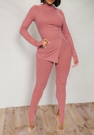 (Real Image)2023 Styles Women Sexy&Fashion Autumn/Winter TikTok&Instagram Styles Long Sleeve Solid Color Two Piece Suit