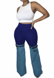 (Blue)2023 Styles Women Sexy&Fashion Autumn/Winter TikTok&Instagram Styles Contrast Color Jeans Long Pants