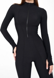 (Real Image)2023 Styles Women Sexy&Fashion Autumn/Winter TikTok&Instagram Styles Front Zipper Long Sleeve Jumpsuit