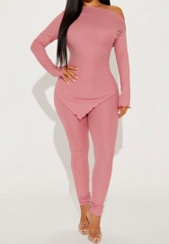 (Pink)2023 Styles Women Sexy&Fashion Autumn/Winter TikTok&Instagram Styles Irregular Two Piece Suit