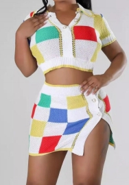 (Real Image)2024 Styles Women Sexy&Fashion Sprint/Summer TikTok&Instagram Sweater Two Piece Dress