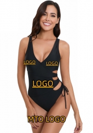 (Display Sample Link)MTO Logo Women/Men One Piece Swimwear