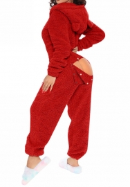 (Red)2024 Styles Women Sexy&Fashion Sprint/Summer TikTok&Instagram Loungwear Long Sleeve Hoodie Jumpsuit