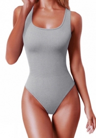 (Real Image)2024 Styles Women Sexy&Fashion Sprint/Summer TikTok&Instagram Solid Color Bodysuit