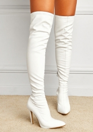 (Real Image)2024 Styles Women Pointed Toe Stiletto Side Zip High-Top Boots