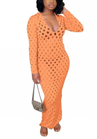 2021 Styles Women Fashion INS Styles Fashion Long Sleeve Maxi Dress