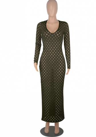 2021 Styles Women Fashion INS Styles Fashion Long Sleeve Maxi Dress