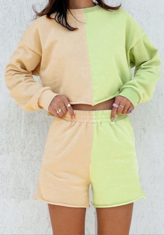 2021 Styles Women Fashion INS Styles Fashion Long Sleeve Short Two Pieces Suit