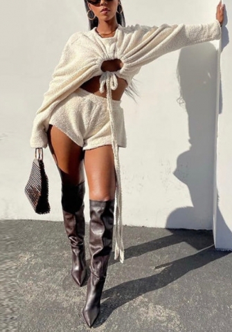 2021 Styles Women Fashion INS Styles Fashion Long Sleeve Short Two Pieces Suit